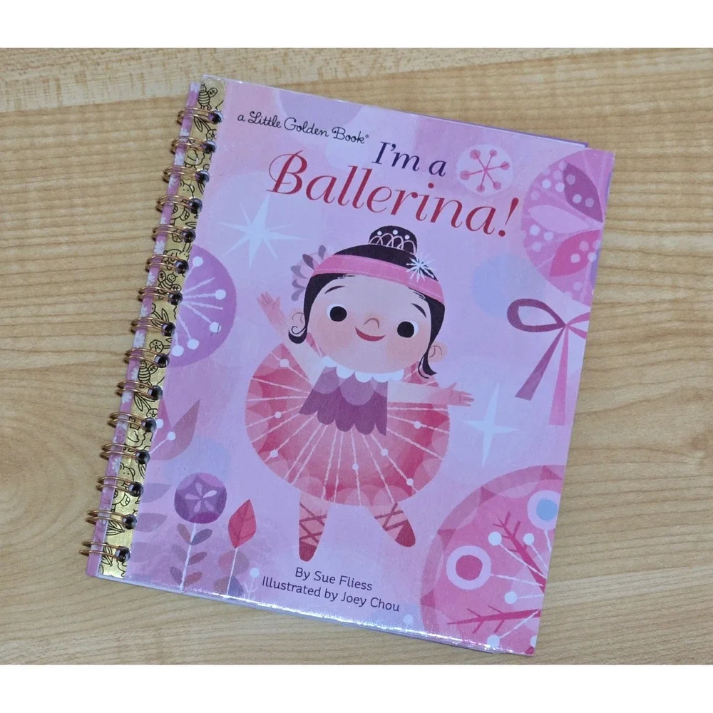 'I'm A Ballerina' Little Golden Book Upcycled Journal – 2015- 40+ Lined Pages